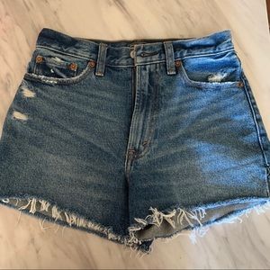A&F denim Annie high rise shorts size 25!